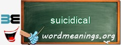 WordMeaning blackboard for suicidical